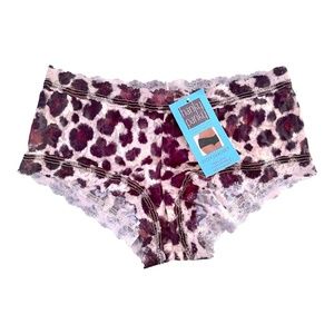 Hanky Panky Leopard Print Lace Boy Short Panties Brown XS NWT
